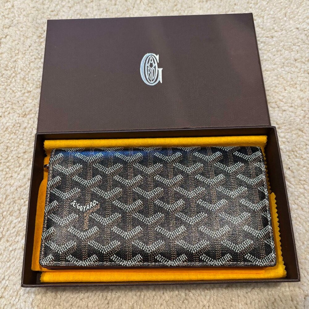 Goyard Richelieu Wallet in Black/Tan